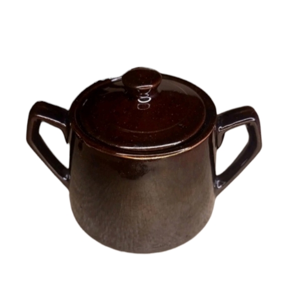 Vintage Japanese Brown Betty Rooster Ceramic Tea Set - Teapot, Sugar Bow… - Picture 3 of 13